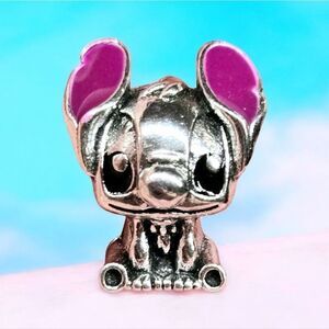 Lilo & Stitch Stainless Steel Silver Bracelet Charm Dangle Slide On Alien Fandom